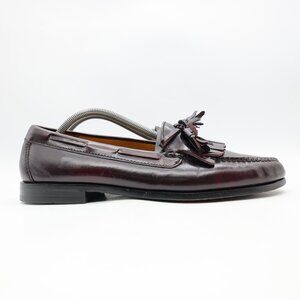Cole Haan Pinch Kiltie Loafers Men's Size 10.5 D Tassel Burgundy Leather C02692